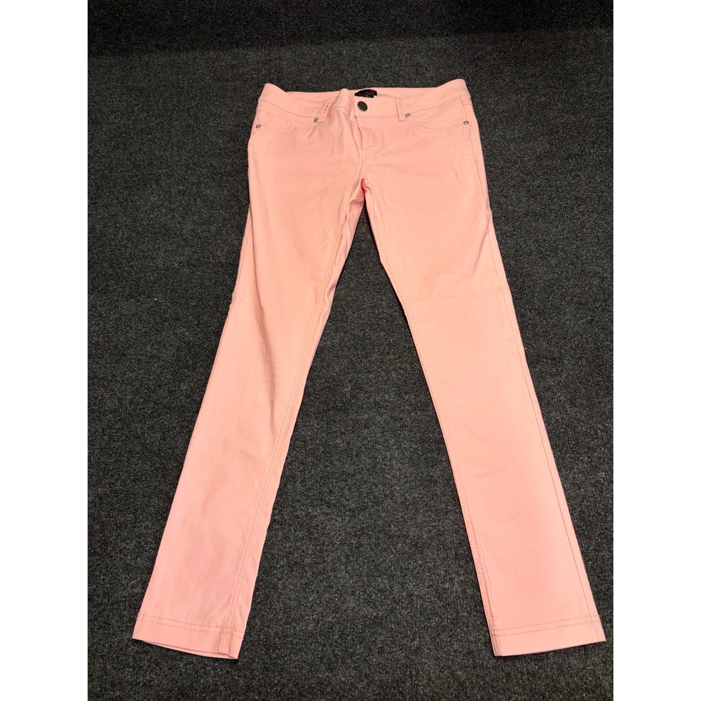 Flirtatious Women Pink Skinny Stretch Pants Size M Peach Mid Rise 202126